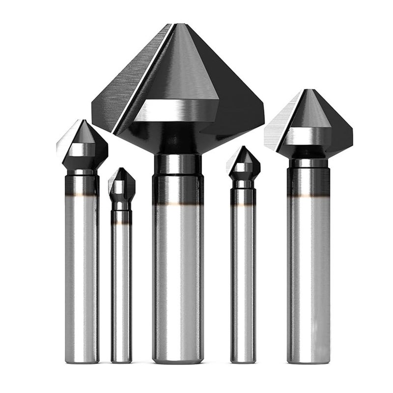 M35 Cobalt TiAlN Countersink Drill Bits 90 Degree 3 Flutes 12 4mm Chamfer Cutter - Image 2