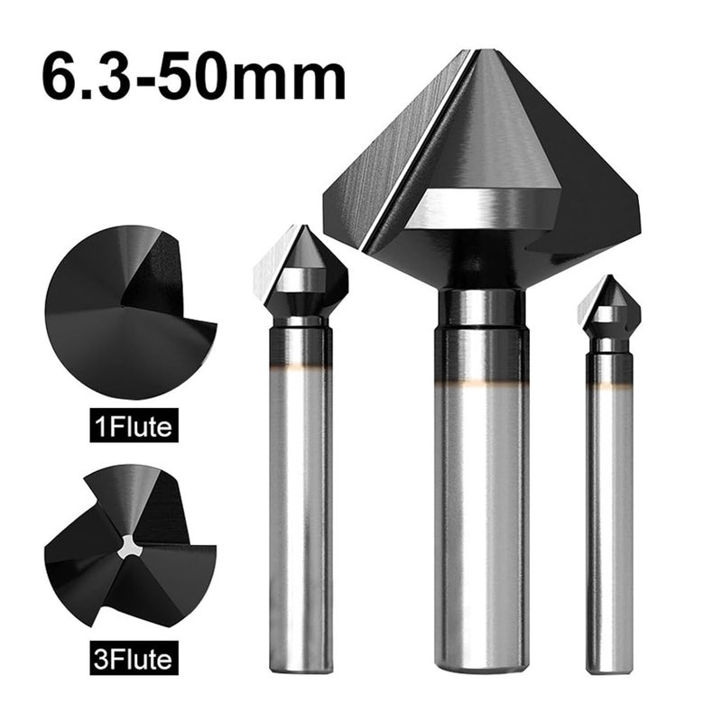 M35 Cobalt TiAlN Countersink Drill Bits 90 Degree 3 Flutes 12 4mm Chamfer Cutter - Image 4