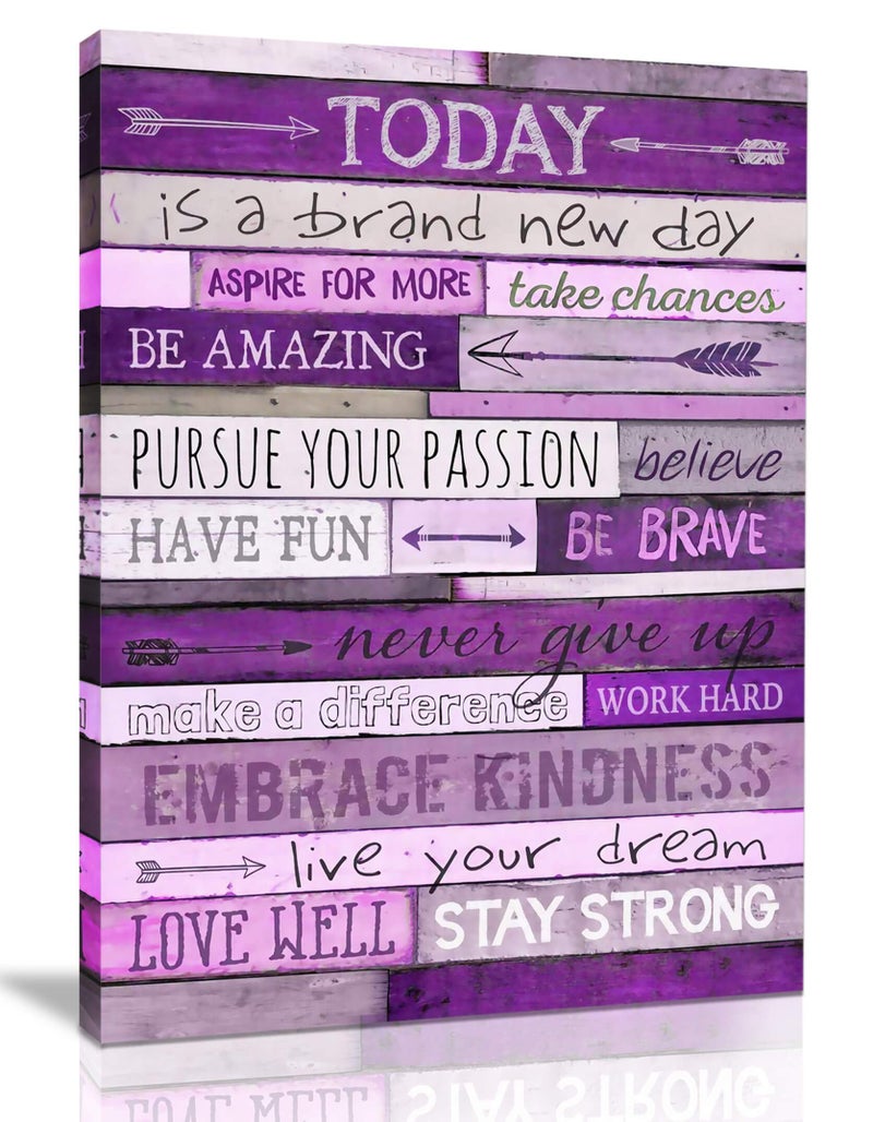 CGXART Inspirational Wall Art with Office Wall Decor for Bedroom Teen Girl Wall Pictures for Living Room Wall Decor for Bedroom Word Artwork for Home Walls Teenage Girl Room Decor 12x16