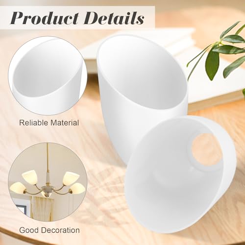 Cositina 5 Pieces Plastic Lamp Shade Replacement Horseshoe Lampshade Cover White Floor Lamp Light Covers for Multi-Head Stand Up Lamp Pendant SMALL LIGHT BULB - 1.4inch/35mm - Image 3