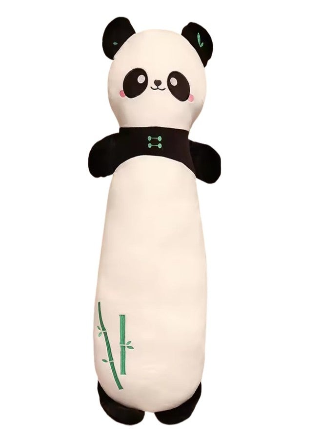 TechMax Solution Awake Panda Long Plushie, Decorative Lumbar Support Pillow for Side Sleepers - Image 1