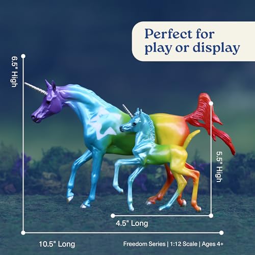 Breyer Horses Freedom Series Love Hope Unicorn Mare Foal Set Limited Edition HandPainted Models Benefiting MakeAWish 112 Scale Figurines - Image 5