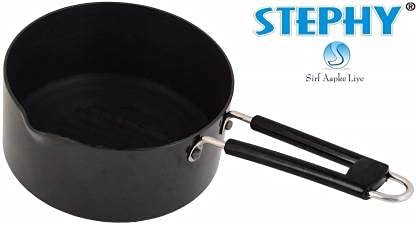 Stephy Hard Anodised Sauce Pan/ Milk Pan(15.5 cm, 17 cm) 1.25 LTR. , 1.5 LTR_Pack of 2 - Image 4
