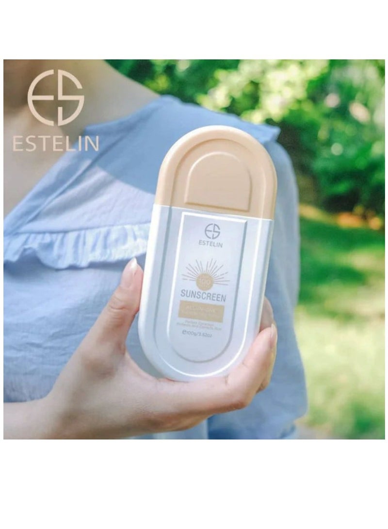 Estelin Multi Defense Tinted Sunscreen SPF 100 PA+++ - 100g - Image 1