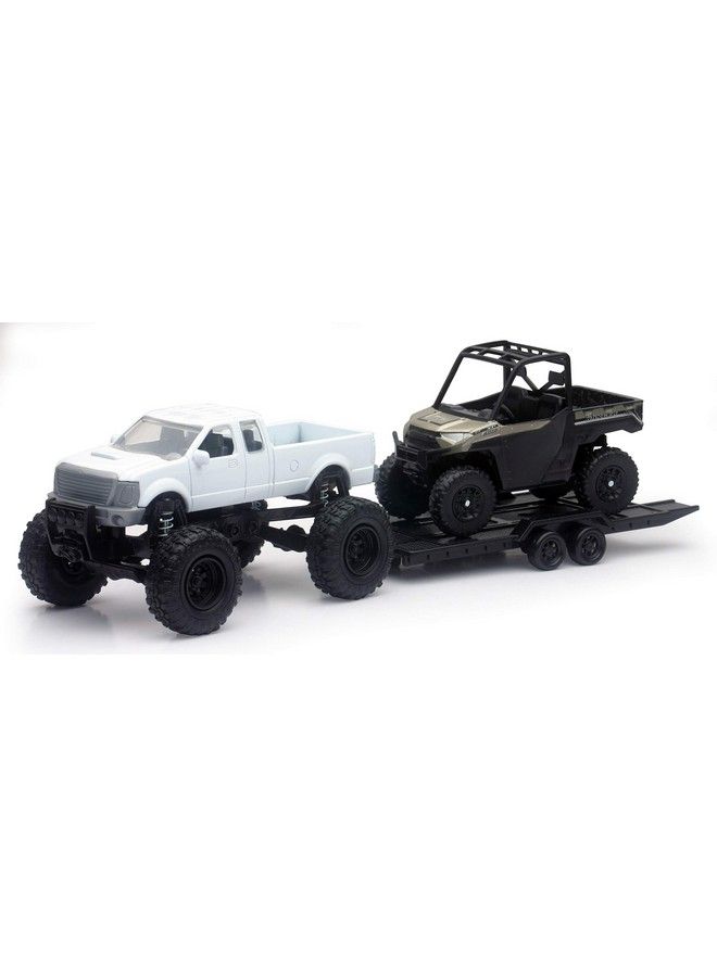 New-Ray Toys 4 X 4 Pick Up Truck And Polaris Ranger (Vehicle Colors May Vary) - Image 2