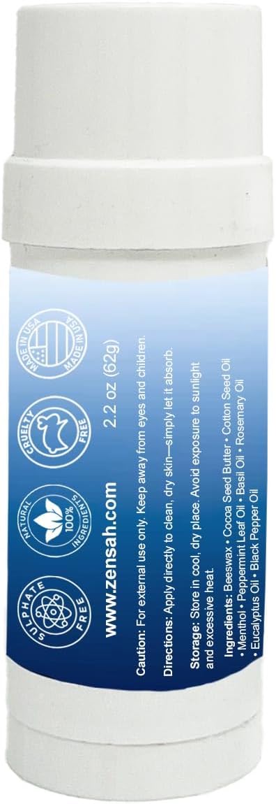 Zensah Recovery Muscle Relief Stick  Topical Roll On Balm Rub Made in USA for Tendonitis Shin Splint Knee Lower Back Shoulder Elbow - Image 2