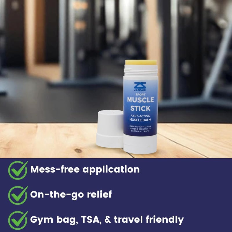 Zensah Recovery Muscle Relief Stick  Topical Roll On Balm Rub Made in USA for Tendonitis Shin Splint Knee Lower Back Shoulder Elbow - Image 5