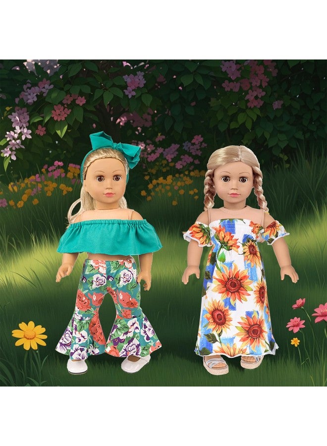 ebuddy 10 Sets 18 inch Doll Clothes and Accessories - Including Mermaid Costume, Stylish Casual Outfit, Swimwear Fit for 18 Inch Dolls (No Doll) - Image 5