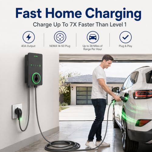 Autel Level 2 EV Charger 40 Amp Home Smart AI Electric Vehicle EV Charger WiFi and Bluetooth Enabled EVSE with inBody Holster and 25Foot Cable NEMA 1450 PlugDark Gray - Image 4