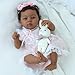 KSBD Reborn Baby Doll Black Girl 18Inch Realistic Lifelike African American Newborn Handmade Doll with Real Life Soft Weighted Body and Accessories Gift Set for Kids Ages 3 and Up - Image 4