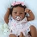 KSBD Reborn Baby Doll Black Girl 18Inch Realistic Lifelike African American Newborn Handmade Doll with Real Life Soft Weighted Body and Accessories Gift Set for Kids Ages 3 and Up - Image 3