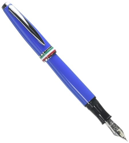 Monteverde قلم حبر سائل مونتيفيردي الولايات المتحدة ألدو دوماني إيطاليا باللون الأزرق الغريب - رأس رفيع - قلم كتابة فاخر - تصميم إيطالي - رأس من الفولاذ المقاوم للصدأ جوو - تدفق حبر سلس - قابل لإعادة التعبئة - صندوق هدايا متضمن - Image 1