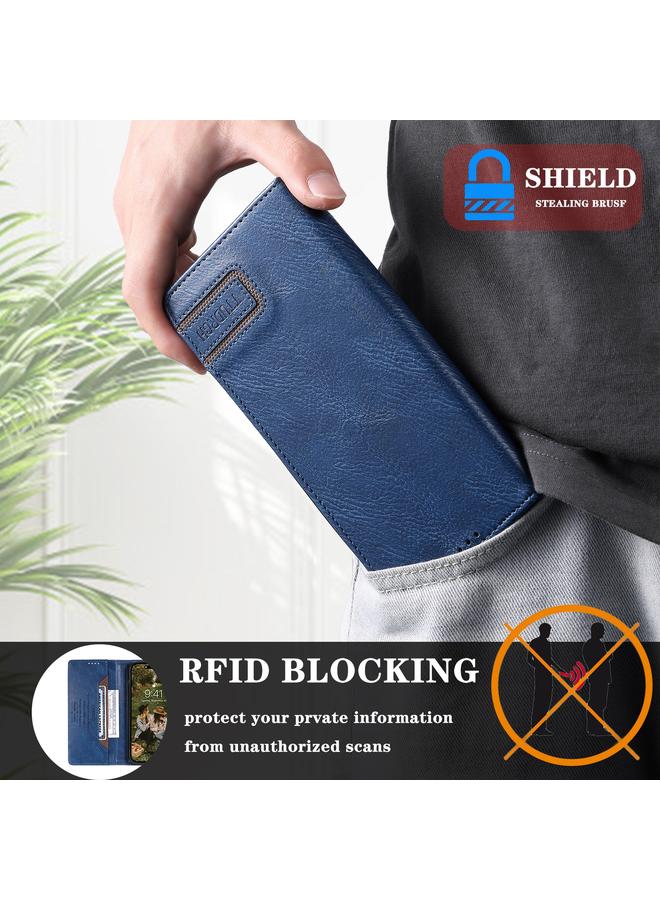 Zaboon Case For iPhone 13 Pro Max TTUDRCH RFID Retro Texture Magnetic Leather Phone Case - Image 4