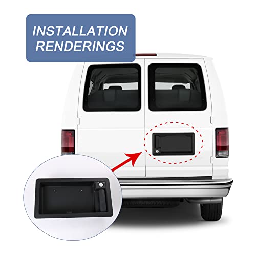 JDMSPEED جديد مقبض باب الشحن الخلفي و حامل لوحة الترخيص البديل لفورد فان E150 E250 E350 - Image 4