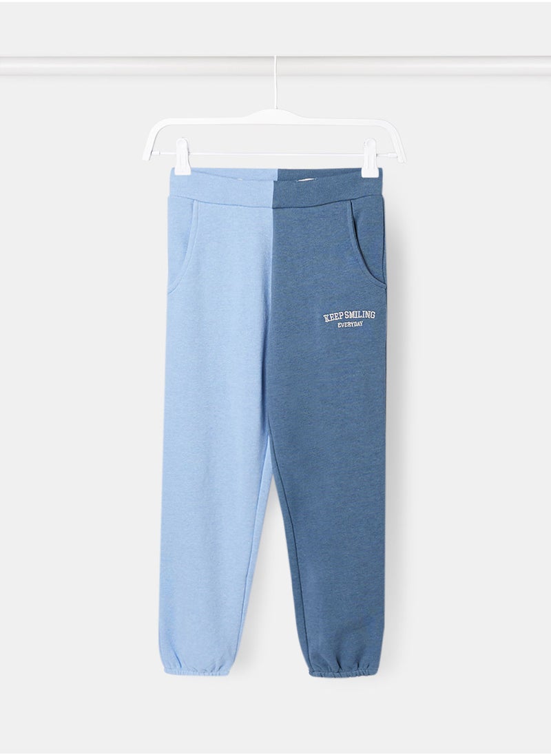 NAME IT - Girls Colourblock Joggers - Image 1