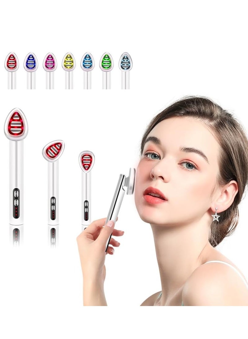 SYOSI Red-Light-Therapy-for-Face, 7 in 1 LED Light Therapy Eye Equipment for Skin Care at Home Red Face Massager Rejuvenation - Image 1