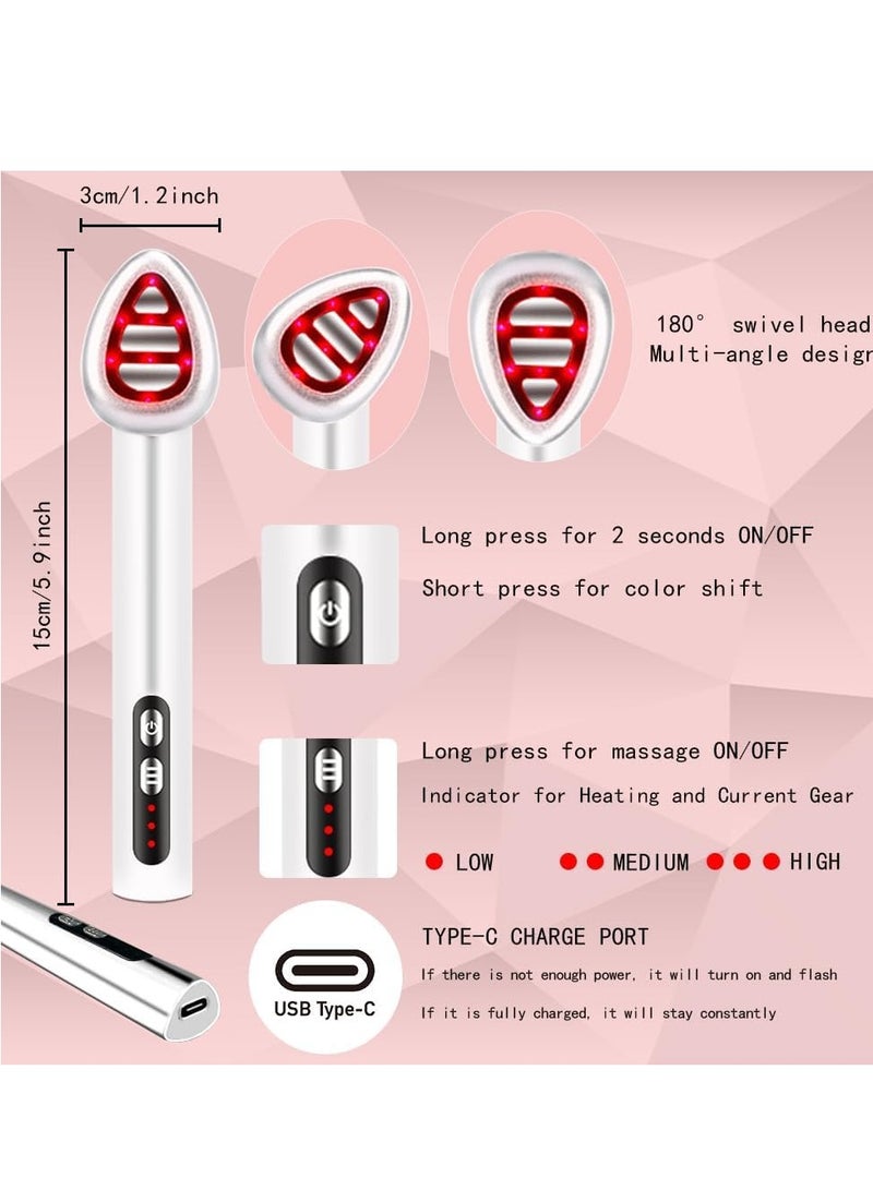 SYOSI Red-Light-Therapy-for-Face, 7 in 1 LED Light Therapy Eye Equipment for Skin Care at Home Red Face Massager Rejuvenation - Image 4