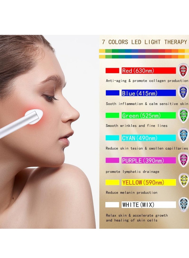 SYOSI Red-Light-Therapy-for-Face, 7 in 1 LED Light Therapy Eye Equipment for Skin Care at Home Red Face Massager Rejuvenation - Image 5