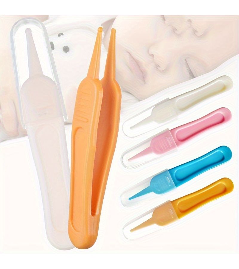 Pink Baby Nose Cleaner Tweezers Daily Care Tool for Infants - Image 1