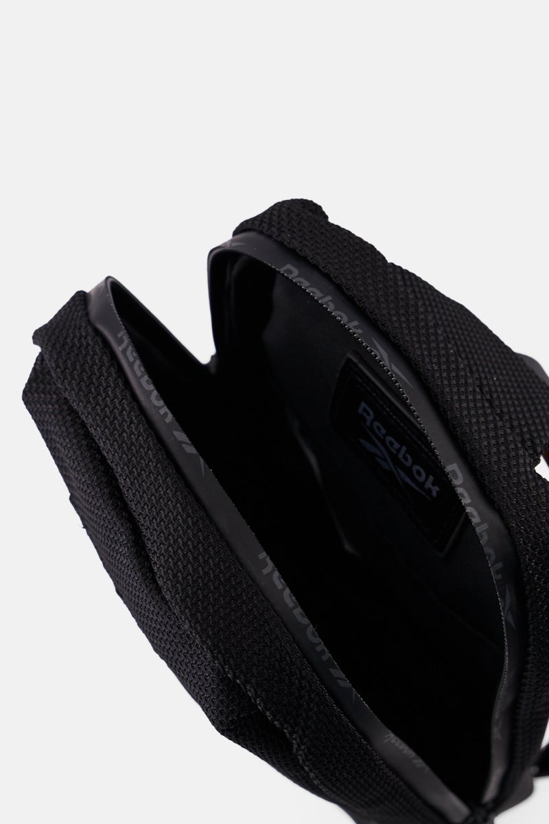 Reebok Men Brand Logo Crossbody Bag, Black  - Image 4