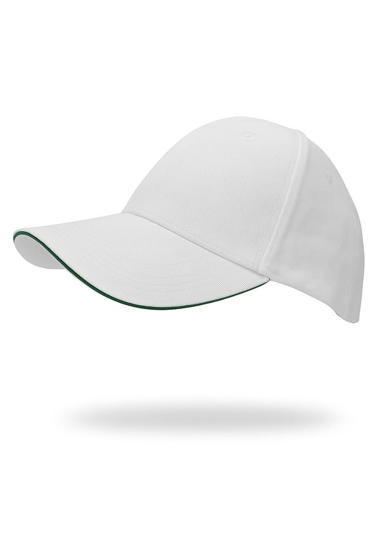 NENOUSH - Nenoush Plain Sandwich Baseball Cotton Classic And Adjustable Buckle Closure Cap For Unisex White Black Sandwich - Image 1
