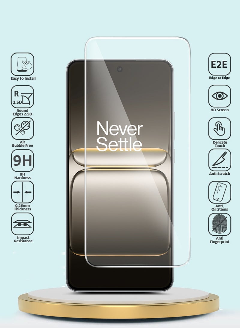 GMAX OnePlus Nord CE5 5G 2025 GMAX Premium Series Curved Edges 9H 2.5D Tempered Glass Screen Protector - Clear - Image 2