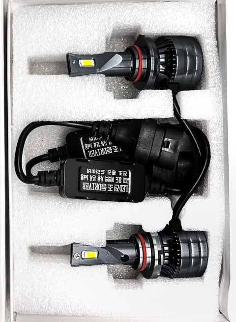 Generic 2pieces 9005 LED HL Headlight Bulbs IP68 Waterproof Car LED Headlight Bulbs 6000K 50000LM Bright LED Headlights 2pcs ,Black