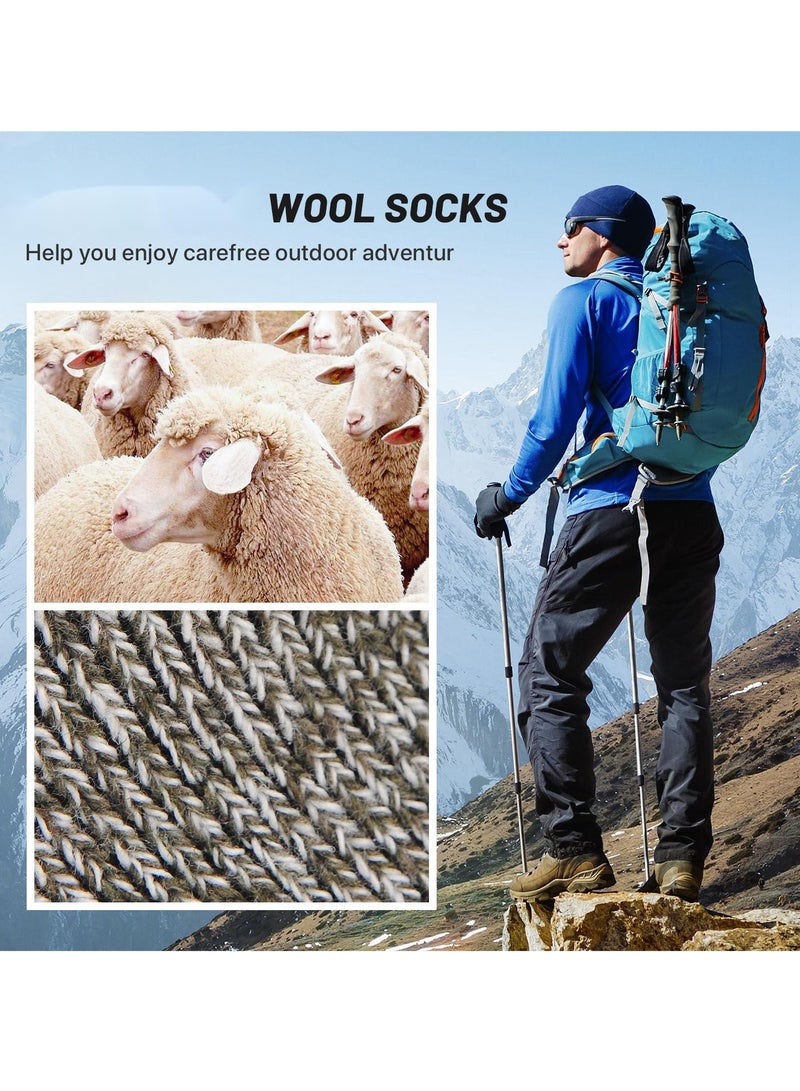 KASTWAVE Thick Wool Socks for Mens, Size 36-47 (7-12), Warm Winter Soft Thermal Socks, Cozy Winter Socks for Mens Gifts (5 Pairs) - Image 5