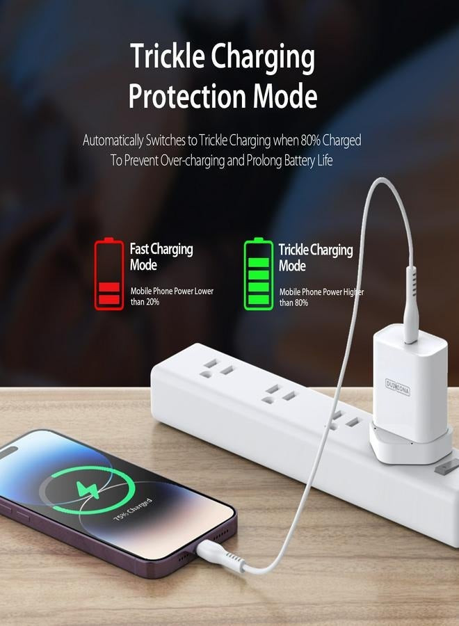 iPhone 20W Fast Charger | USB C Wall Charger with 1m USB C to Lightning Cable - Compatible with iPhone 14/14 Pro/14 Pro Max/13/12/SE2020/11/XR/XS Max/X/iPad