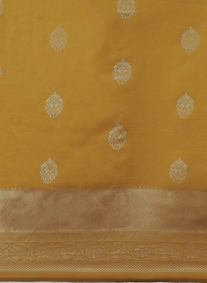 ISHIN Ethnic Motifs Zari Banarasi Saree