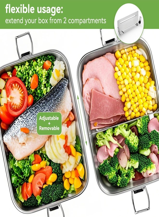 Voova Stainless Steel Lunch Box with Lunch Bag for Women Men Adult, (42oz/1200ml) Leakproof Metal Bento Box with Free Sealing, Insulated Lunch box for Work, Black - Image 4
