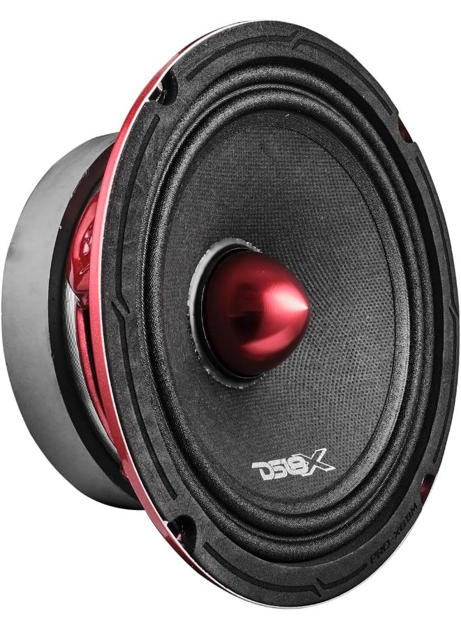 DS18 DS18 PRO-X6BM Loudspeaker - 6.5", Midrange, Red Aluminum Bullet, 500W Max, 250W RMS, 8 Ohms - Premium Quality Audio Door Speakers for Car or Truck Stereo Sound System (1 Speaker) - Image 1