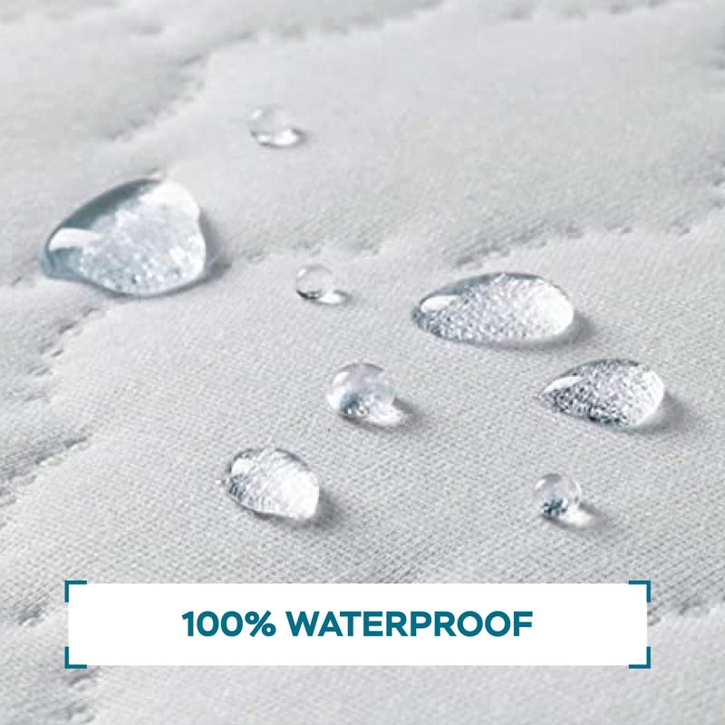 Stuff4Tots Waterproof Mattress Protector (King)  Premium with Four Layer Protection  Super Soft  Comfortable and Breathable  Fitted  Machine Washable and Vinyl Free. 76"" x 80"" - with 17"" Skirt  - Image 3