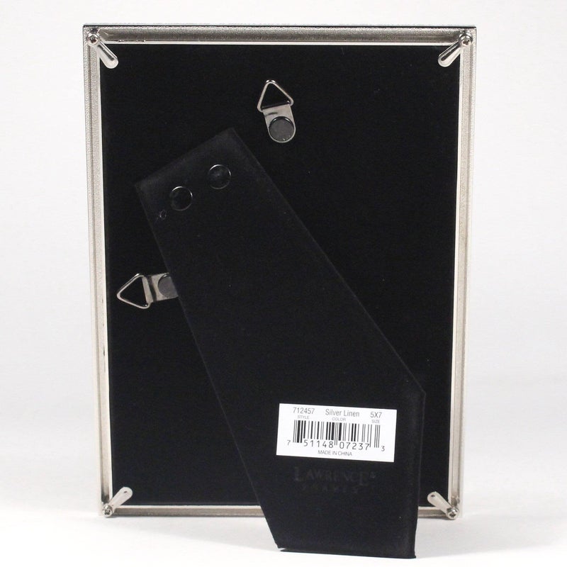 Lawrence Frames Lawrence 712457 5-Inch W x 7-Inch H Silver Metal Picture Frame with Linen Pattern - Image 3