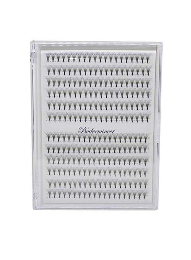 Dedila Short Stem Nature Long 10D Premade Fans Dramatic Volume Eye Lashes Extensions Thickness 0.07Mm D Curl Soft And Light Weight Individual False Eyelashes Cluster (13Mm)  - Image 3