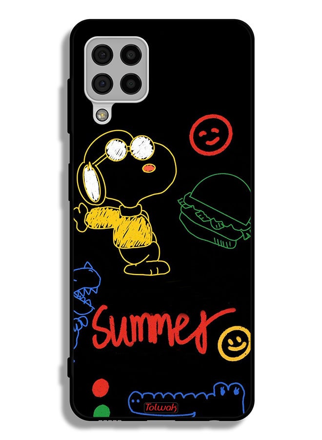 Tolwak Samsung Galaxy A22 4G Protective Case Cover Summer Sticker - Image 1