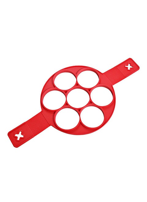 Egg Baking Round Holes Ring Mould Red