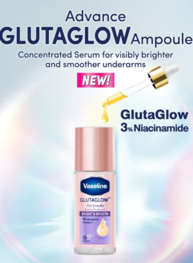 فازلين جلوتاجلو مزيل عرق سيروم امبول لتفتيح وتنعيم البشرة رول اون 45 مل لتفتيح وترطيب منطقة الإبط والعناية بالبشرة - Image 2