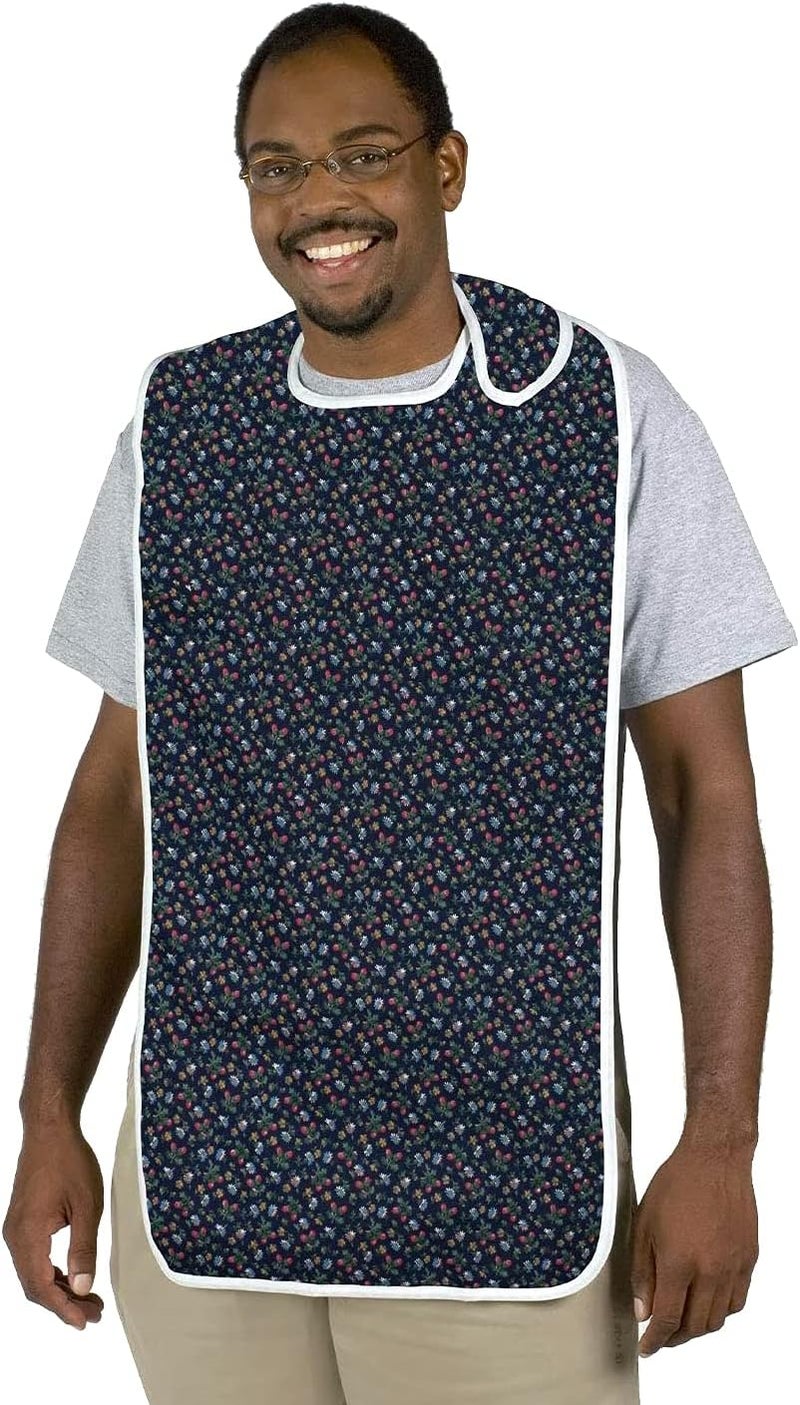 DMI Adult Bibs for Men and Women Washable Adult Bibs for Eating Adult Bibs for Elderly Waterproof Adult Bib Bibs for Adults Adult Clothing Protector Green Print - Image 1