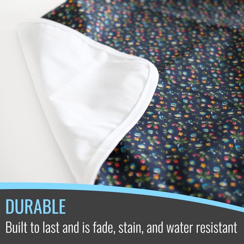 DMI Adult Bibs for Men and Women Washable Adult Bibs for Eating Adult Bibs for Elderly Waterproof Adult Bib Bibs for Adults Adult Clothing Protector Green Print - Image 4