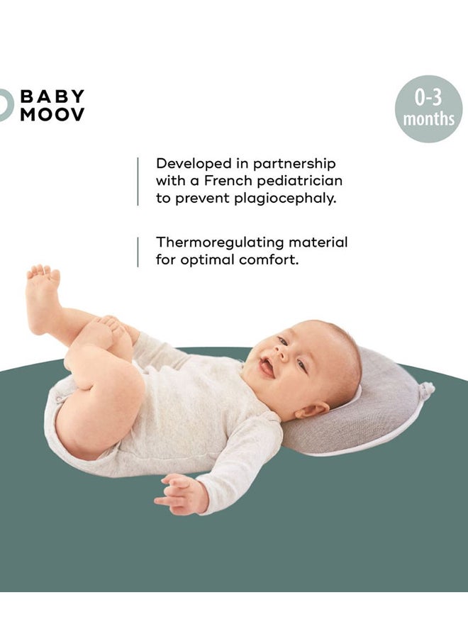 babymoov The Morphological And Ultra Breathable Cosyhead Fresh Anti Flat Head Baby Pillow, Smokey, Designed To Prevent Flat Head Syndrome, Suitable From Birth  - Image 3
