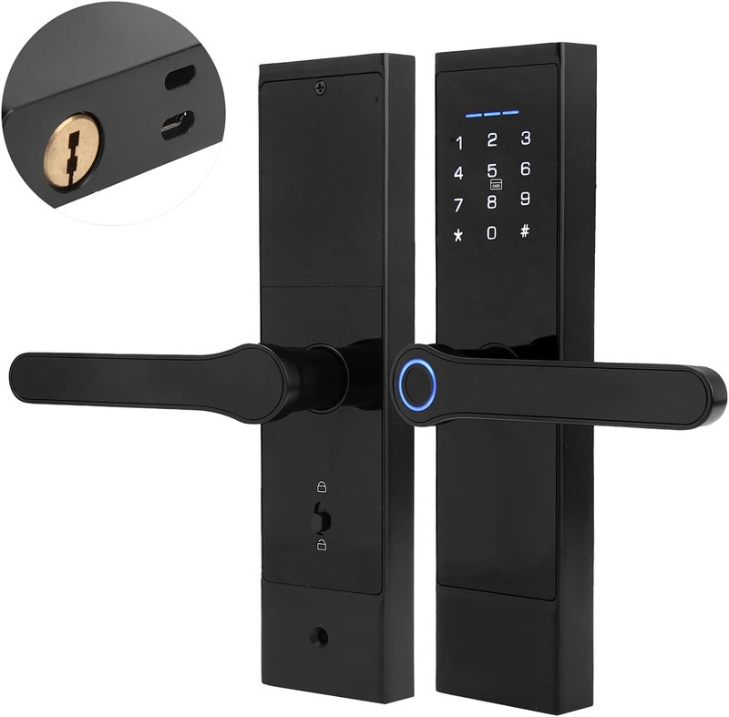 comfrt Smart Lock Keypad Door Lock Keyless Entry Door Lock Smart Door Lock Fingerprint Password IC Card Unlocking Anti‑Theft Security Equipment - Image 5