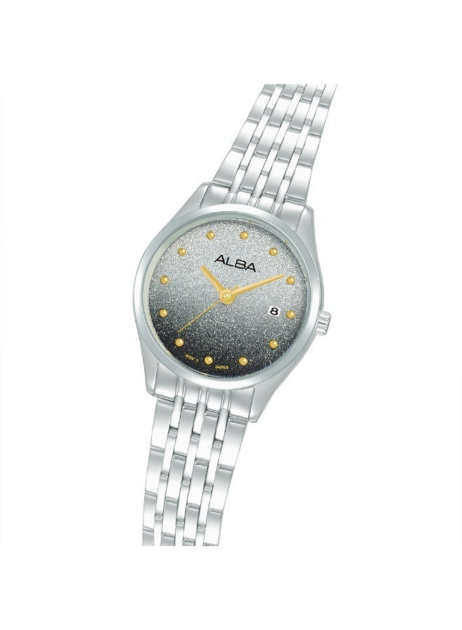 Alba Fashion Women’s Watch AH7EZ1X1, 26.5 mm Black Gradient Dial, Stainless Steel Case & Bracelet, 30 m WR - Image 4