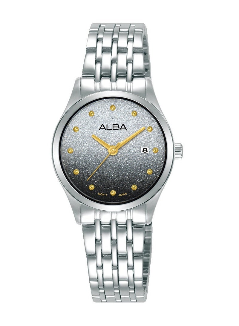 Alba Fashion Women’s Watch AH7EZ1X1, 26.5 mm Black Gradient Dial, Stainless Steel Case & Bracelet, 30 m WR - Image 1
