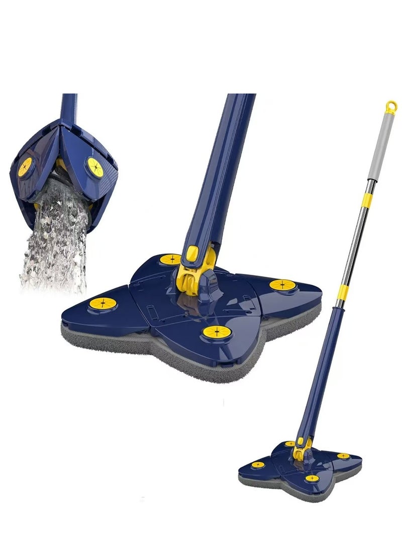 جوسكوين ممسحة Clover المنزلية ذاتية العصر بدون استخدام اليدين، تصميم مبتكر للتنظيف الشامل للأسقف والجدران والنوافذ، أداة تنظيف ذاتية العصر، تشمل رأسين بديلين. - Image 1