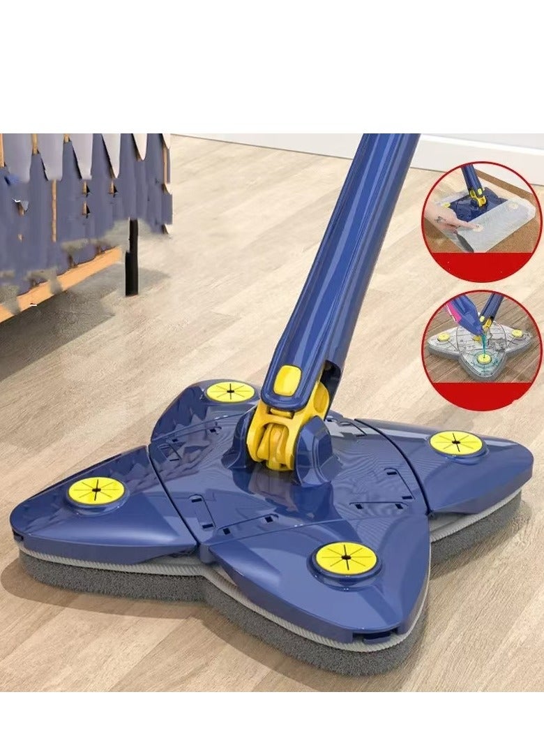 جوسكوين ممسحة Clover المنزلية ذاتية العصر بدون استخدام اليدين، تصميم مبتكر للتنظيف الشامل للأسقف والجدران والنوافذ، أداة تنظيف ذاتية العصر، تشمل رأسين بديلين. - Image 2