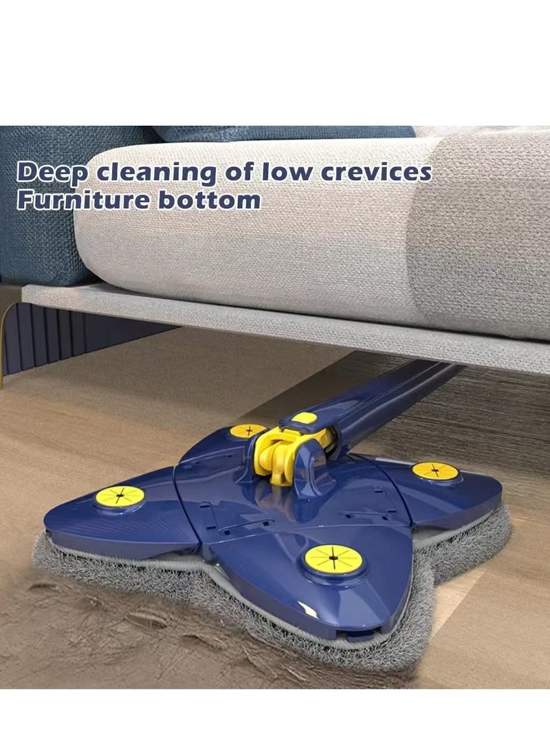 جوسكوين ممسحة Clover المنزلية ذاتية العصر بدون استخدام اليدين، تصميم مبتكر للتنظيف الشامل للأسقف والجدران والنوافذ، أداة تنظيف ذاتية العصر، تشمل رأسين بديلين. - Image 5