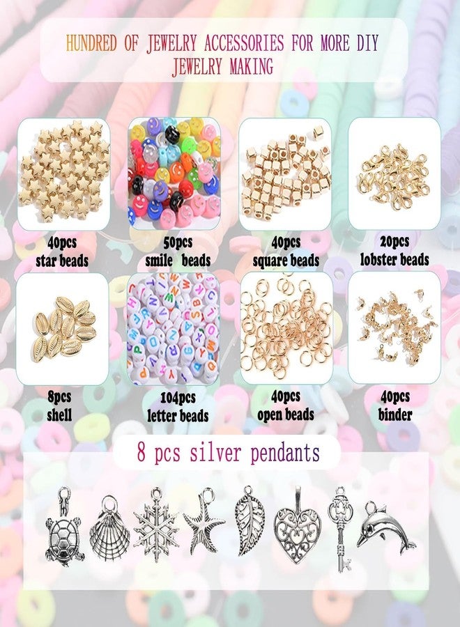 BuyLift Jewelry Making Kit - 5000+ Colorful Clay Beads, Letter Charms & Unicorn Pendants | 24-Color Bracelet Making Kit for Girls, DIY Friendship Bracelet Craft Gift for Kids Ages 6-12 (beadkit6/5) - Image 2