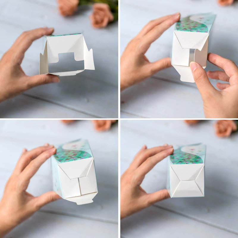 Lamantery 24Pcs Mermaid Popcorn Box Snack Treat Paper Box Mermaid Birthday Party Supplies Cardboard Candy Cookie Container For Wedding Ocean Theme Party Favors Decoration - Image 4