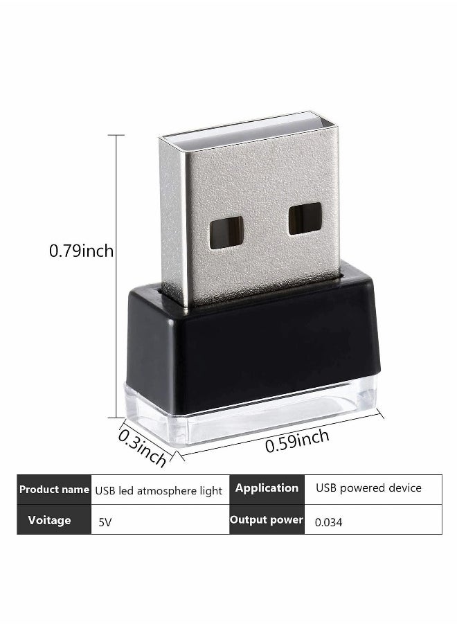 Generic - Car Atmosphere LED Light USB Mini Interior Ambient Lighting Kit Universal Interior Computer Wireless Decorative Lights (7 Colors) - Image 1
